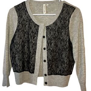 Bobbi & Nikki Lace Trim Wool/Cashmere Sweater